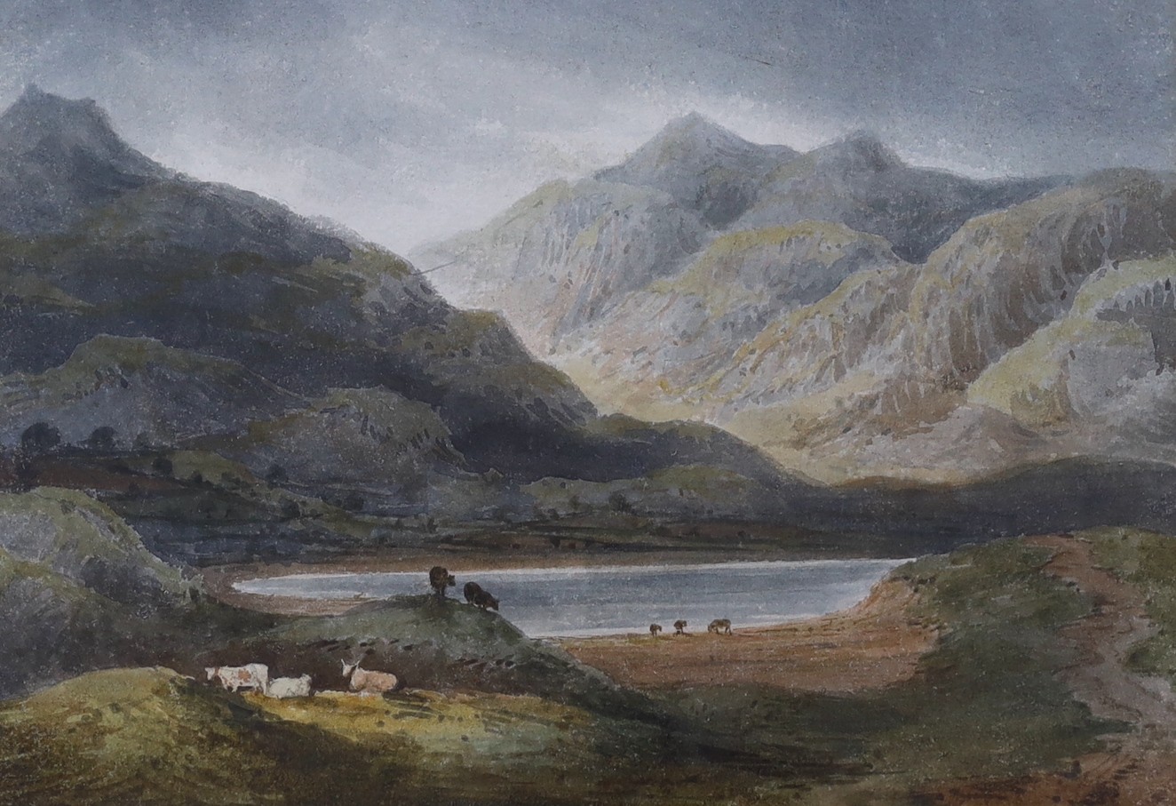 Clara Peach, watercolour, View of Welsh mountains, 19 x 26cm